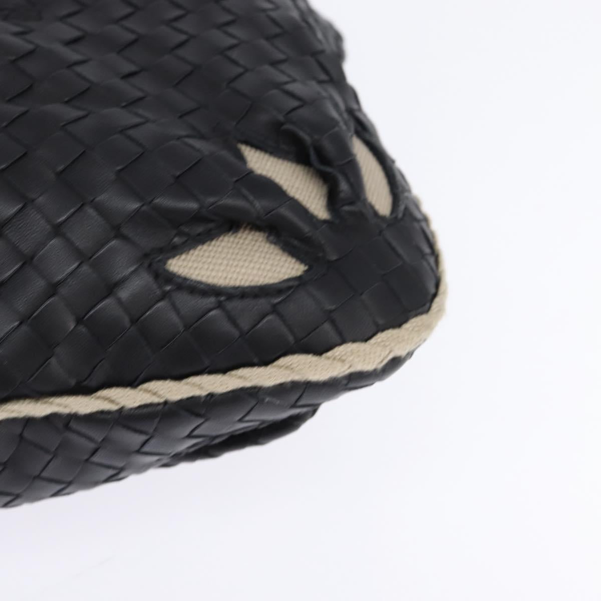 BOTTEGA VENETA INTRECCIATO Hobo Bag Leather Outlet Black 115653 Auth TR117