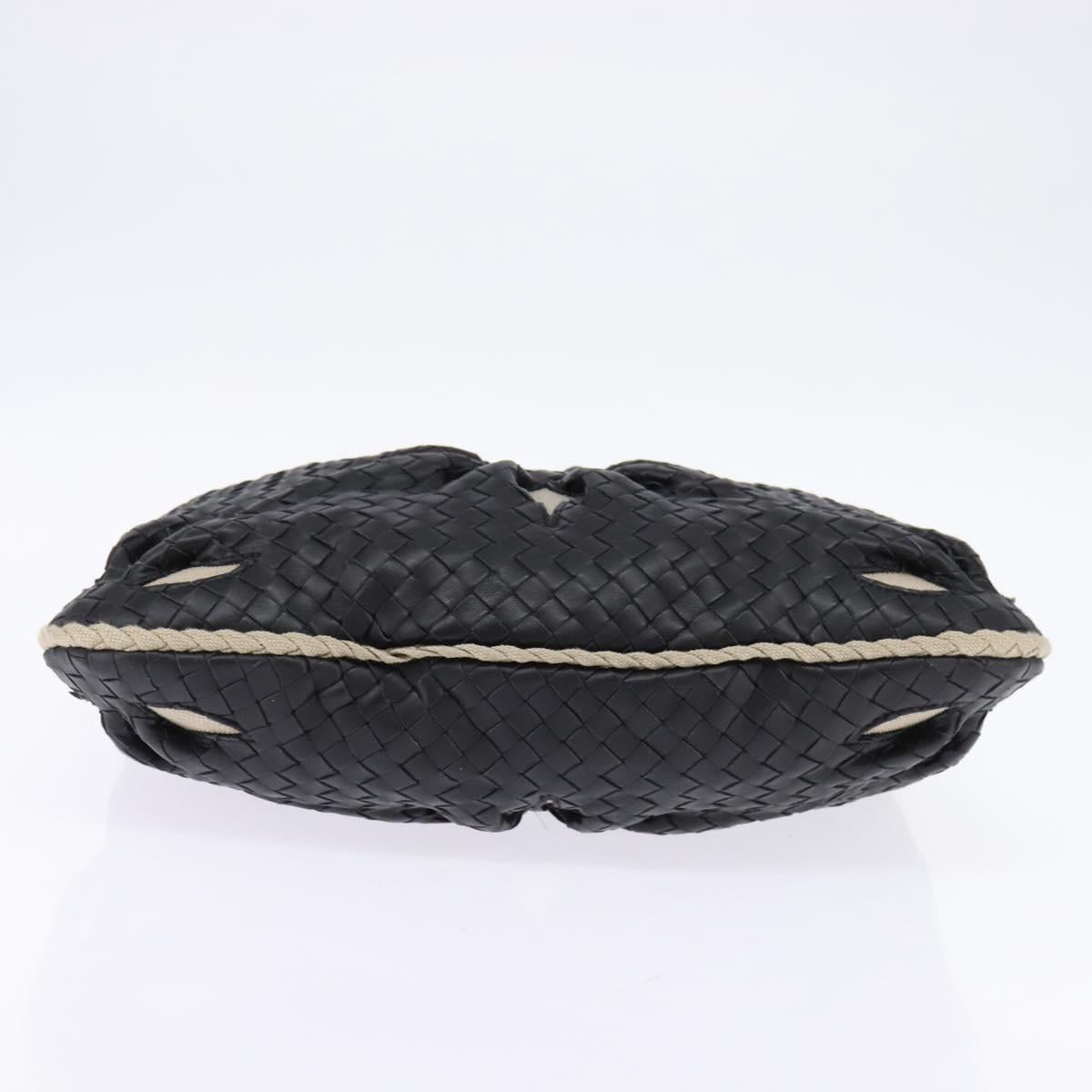 BOTTEGA VENETA INTRECCIATO Hobo Bag Leather Outlet Black 115653 Auth TR117