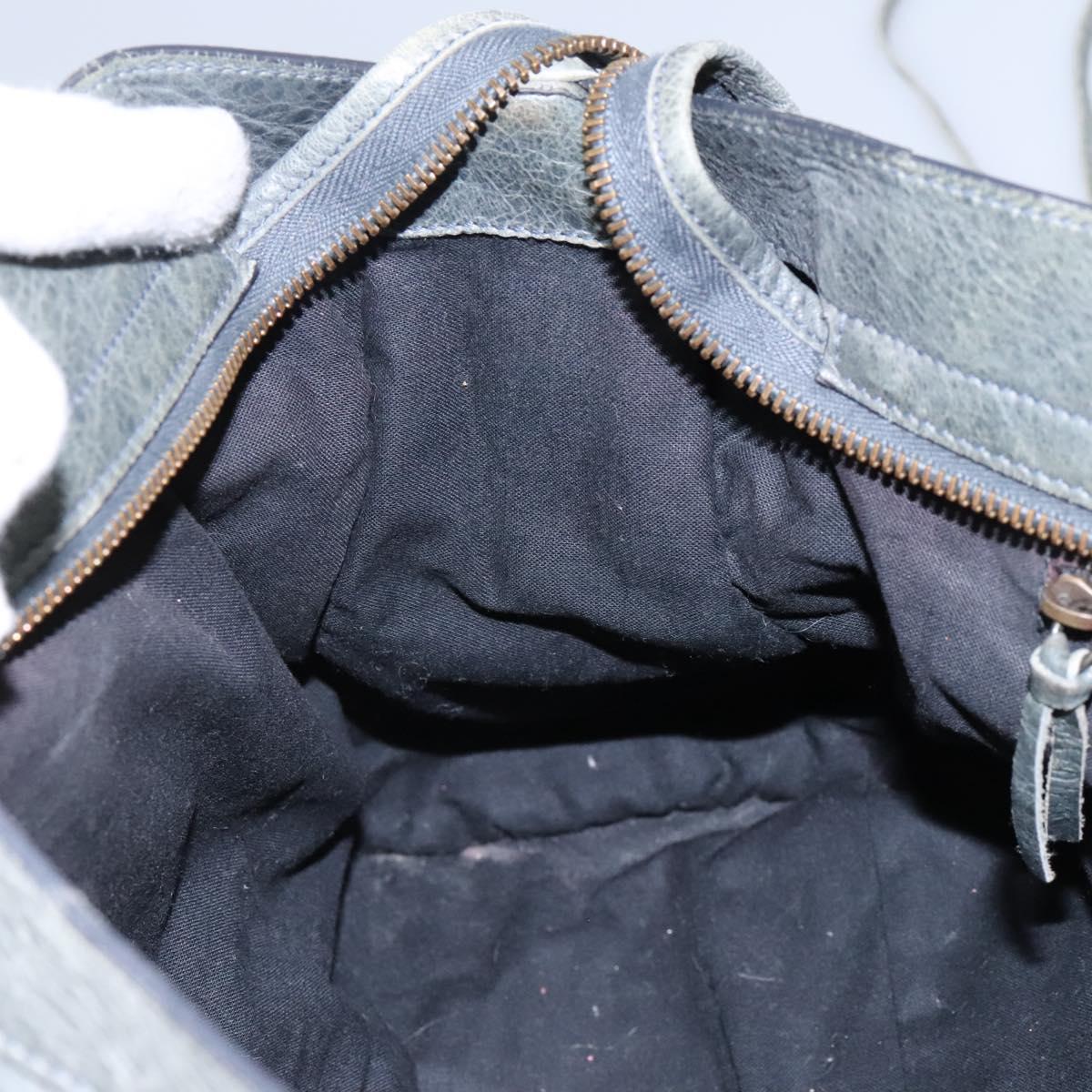 BALENCIAGA The City Hand Bag Leather 2way Gray 115748 Auth TR14