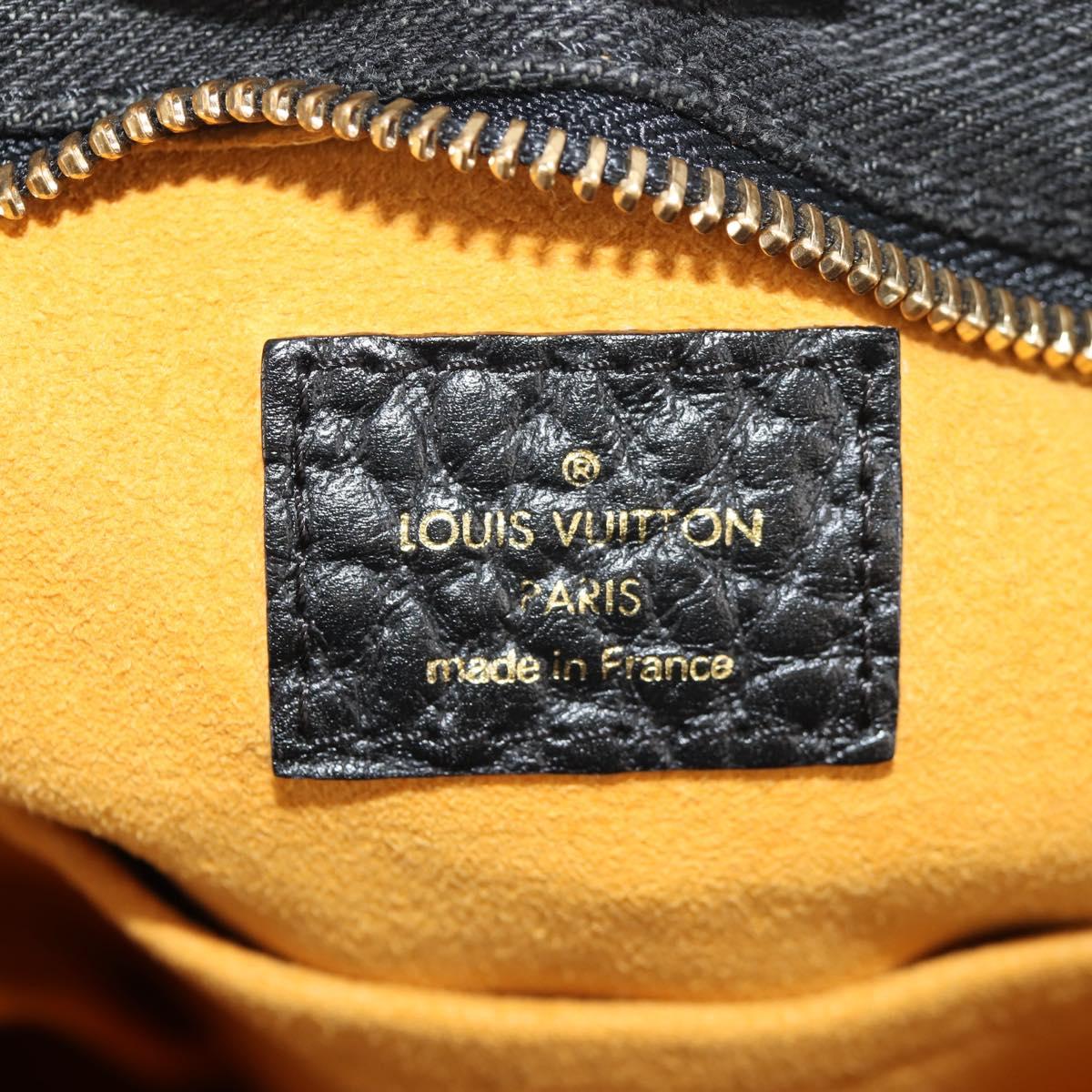 LOUIS VUITTON Monogram Denim Neo Cabby MM Bag 2way Black M95351 LV Auth TR157