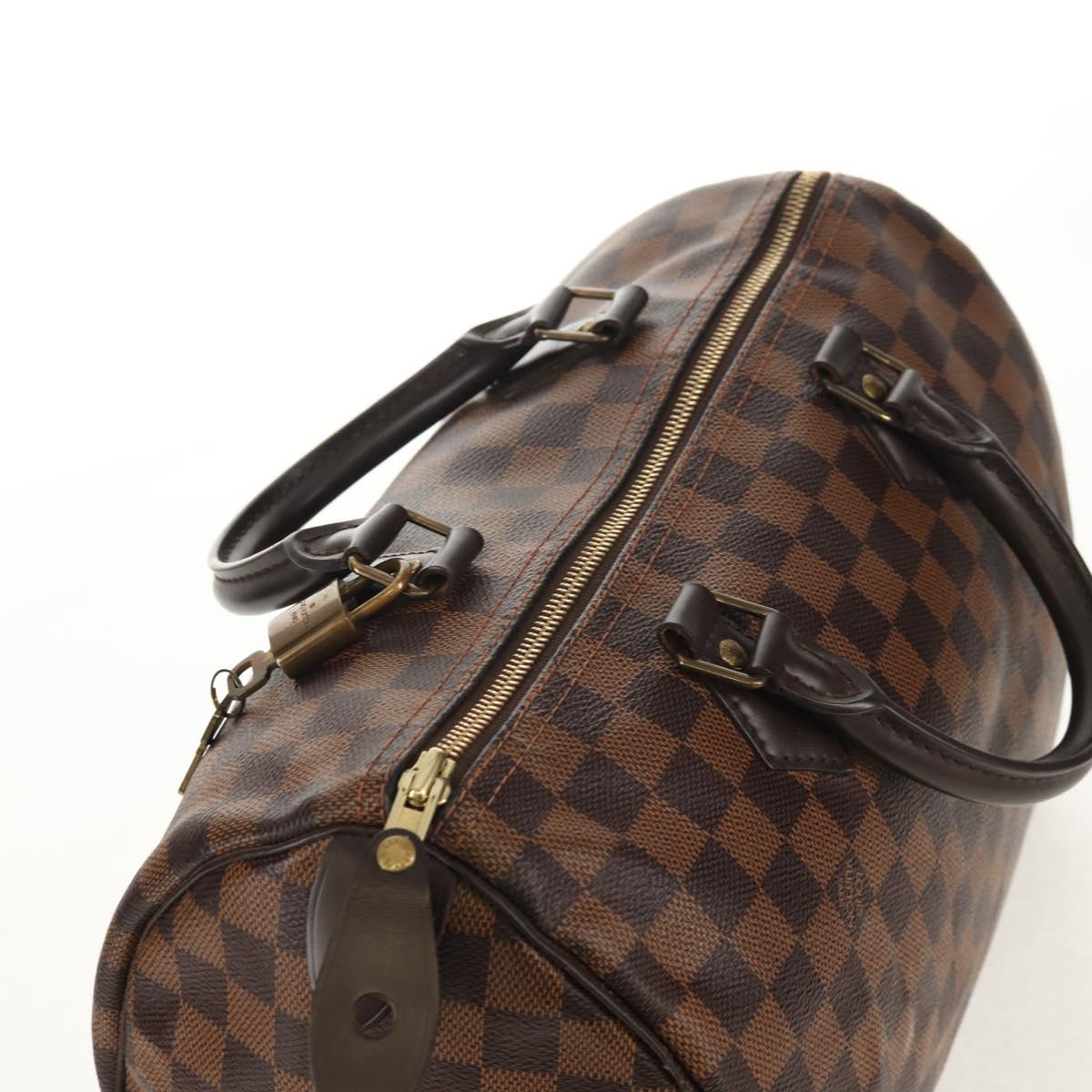 LOUIS VUITTON Damier Ebene Speedy 30 Hand Bag N41364 LV Auth TR176