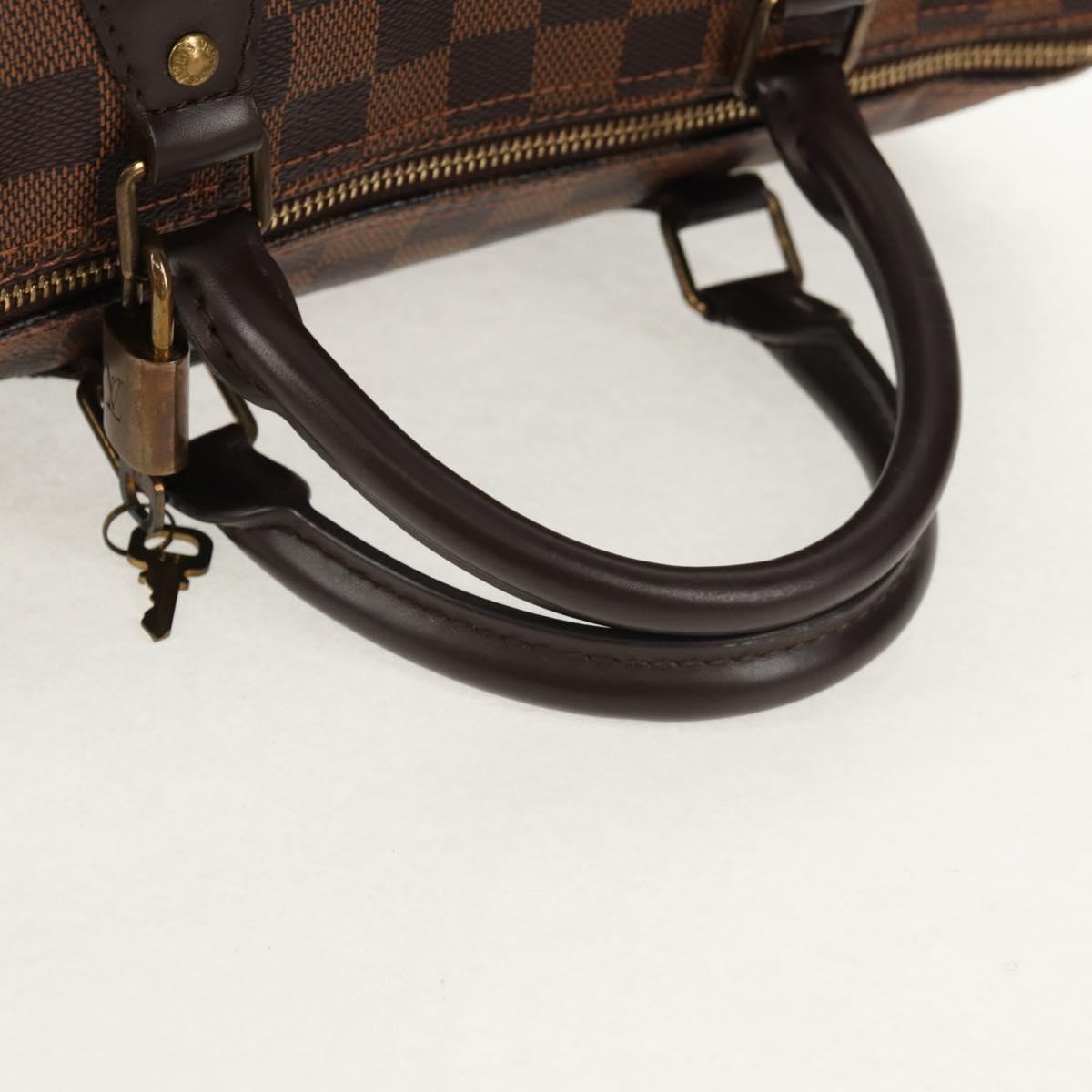 LOUIS VUITTON Damier Ebene Speedy 30 Hand Bag N41364 LV Auth TR176