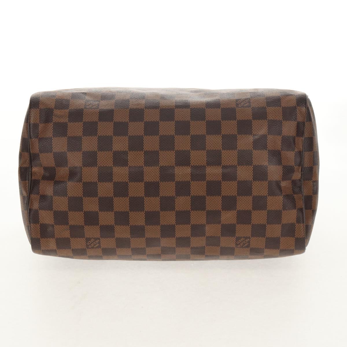 LOUIS VUITTON Damier Ebene Speedy 30 Hand Bag N41364 LV Auth TR176