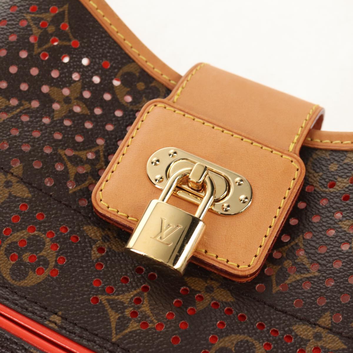 LOUIS VUITTON Monogram Perfo Dumi Lynne Shoulder Bag M95178 LV Auth TR185