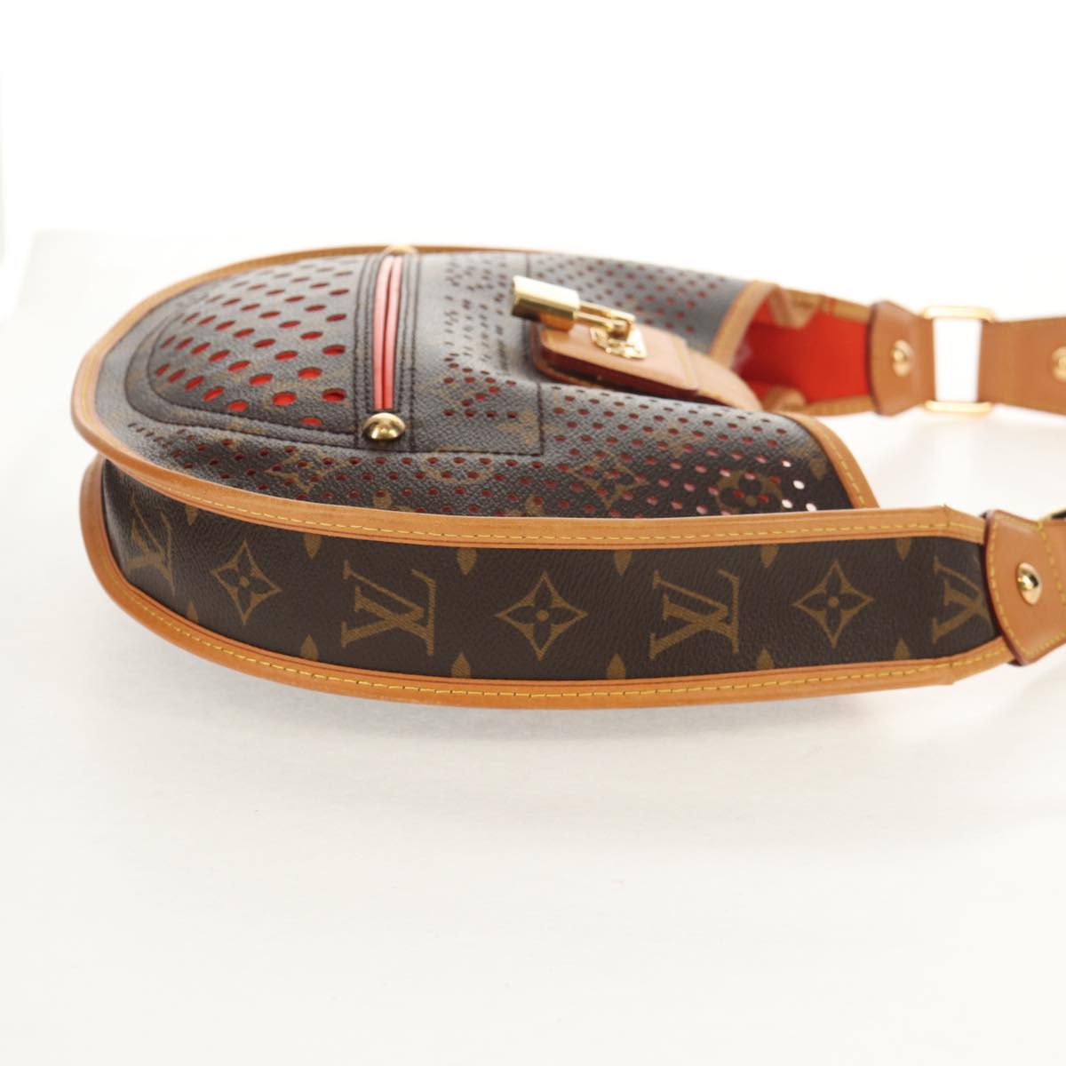 LOUIS VUITTON Monogram Perfo Dumi Lynne Shoulder Bag M95178 LV Auth TR185