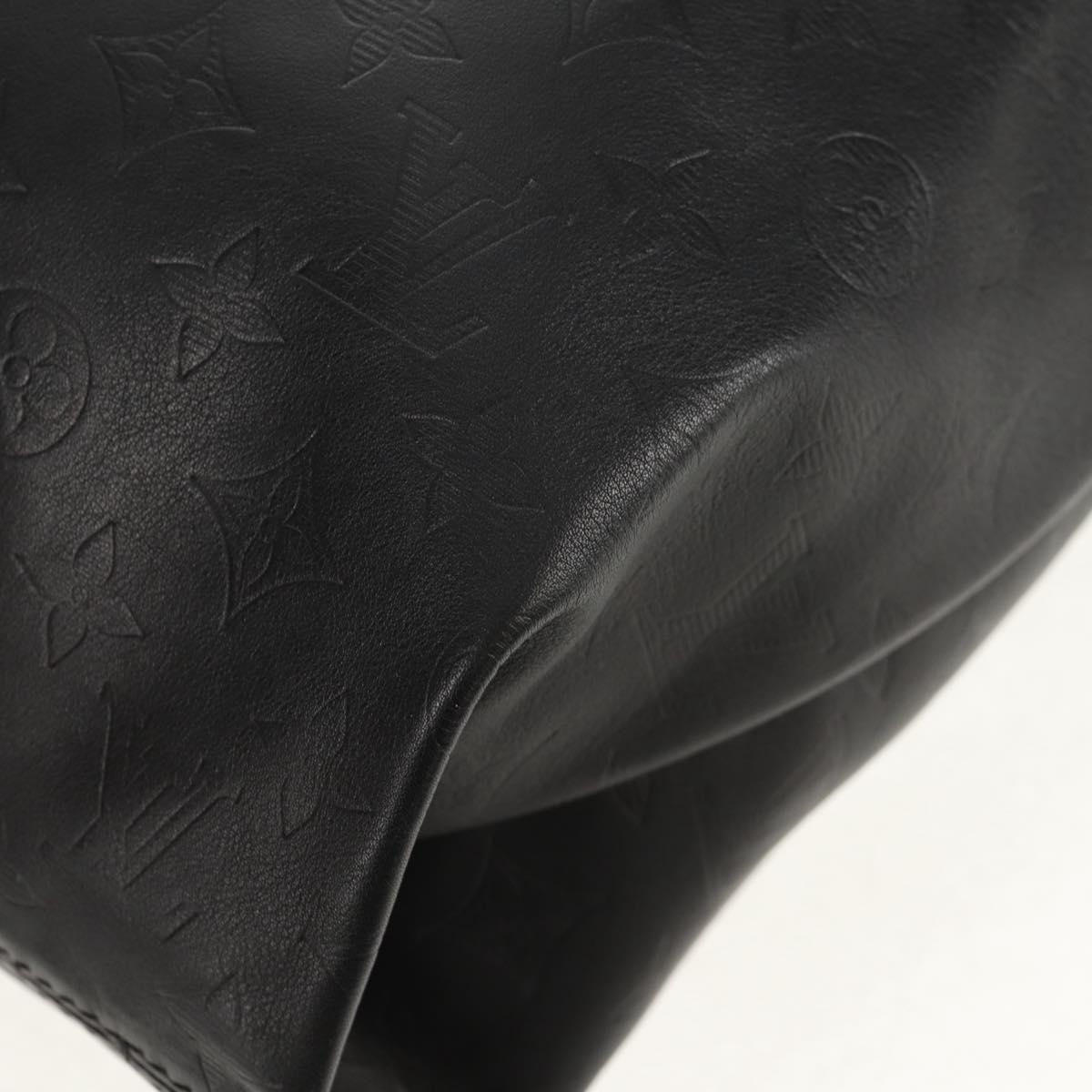 LOUIS VUITTON Monogram Shadow Tote Bag Black M43679 LV Auth TR218