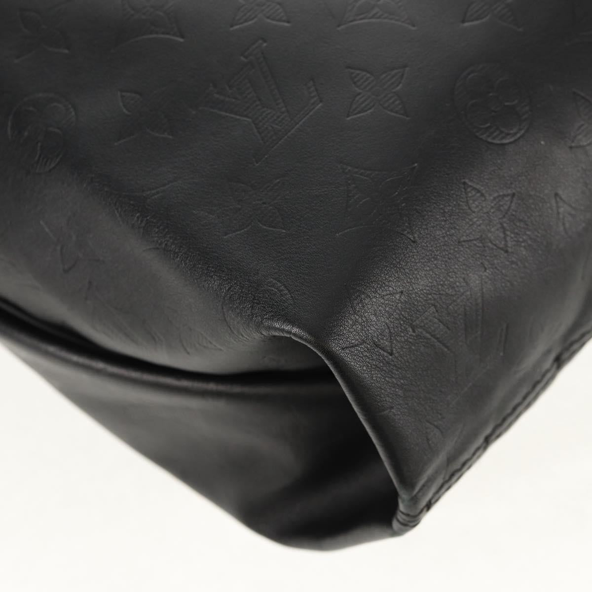 LOUIS VUITTON Monogram Shadow Tote Bag Black M43679 LV Auth TR218