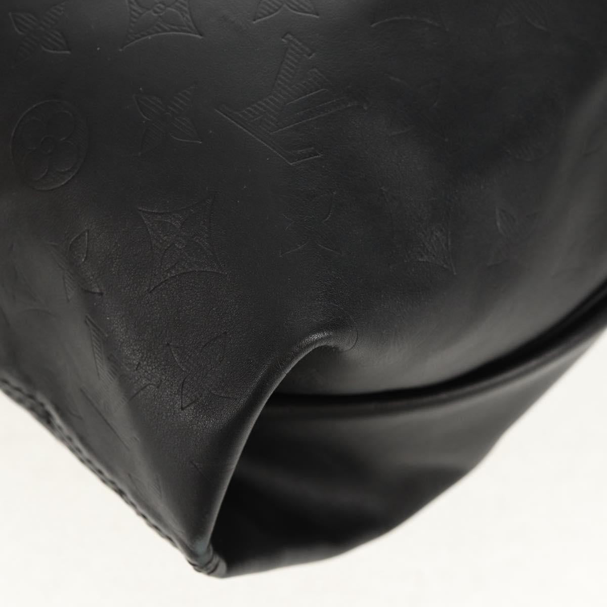 LOUIS VUITTON Monogram Shadow Tote Bag Black M43679 LV Auth TR218