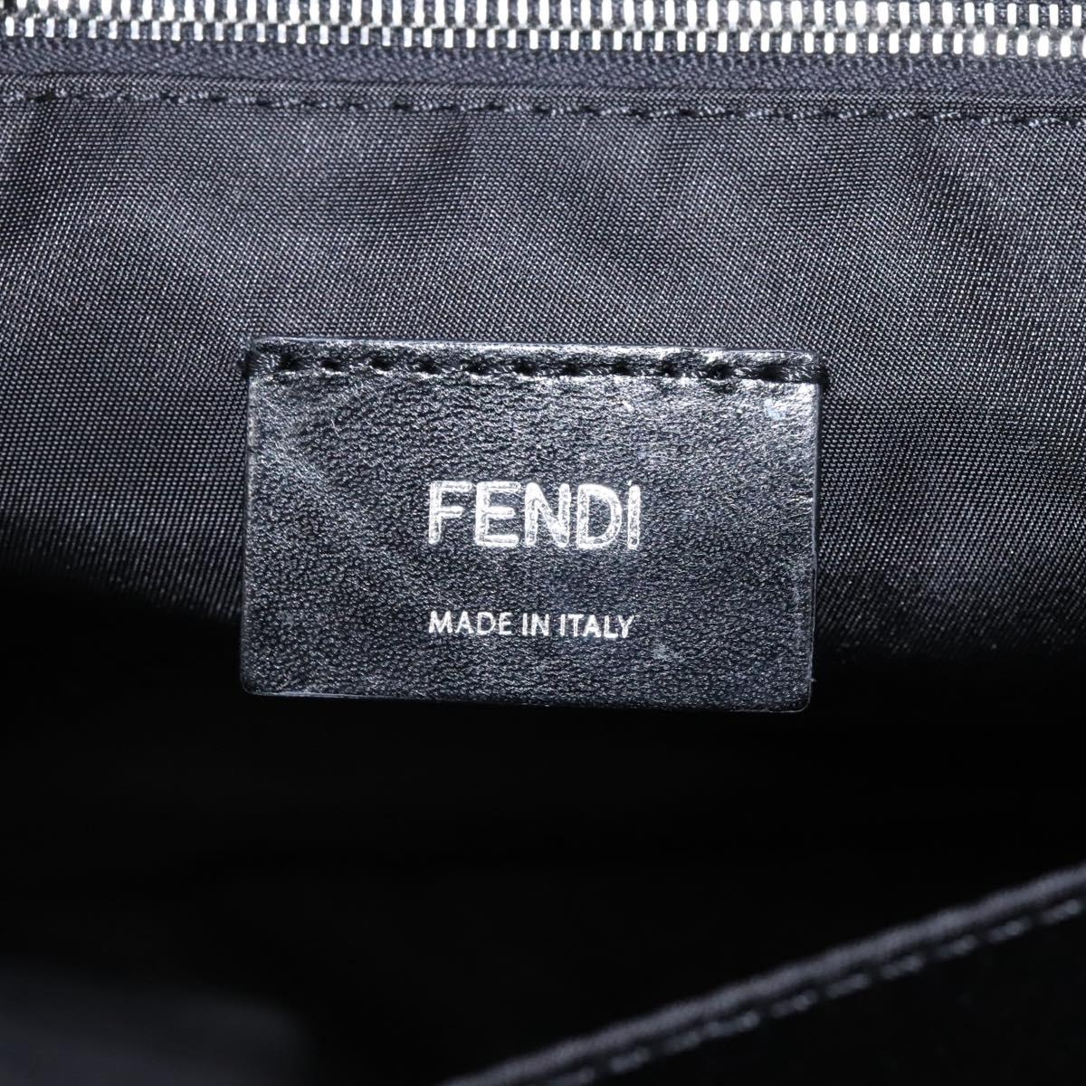 FENDI Shoulder Bag Nylon 2way Black Auth TR24