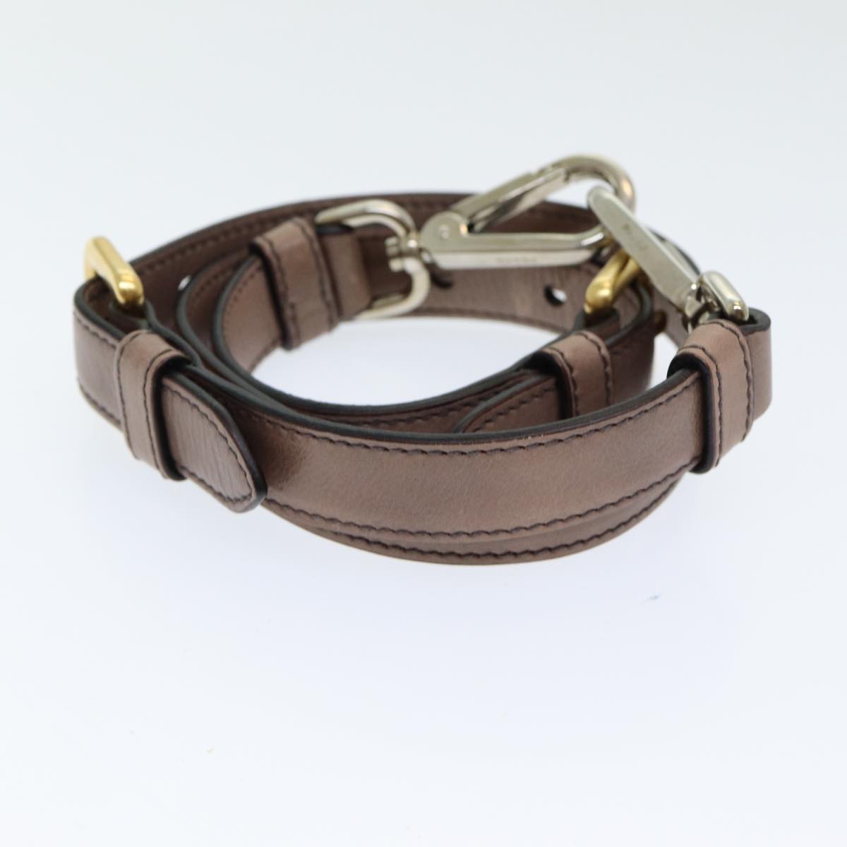 PRADA Adjustable Shoulder Strap Leather 25.2""""""""-29.1"""""""" Pink Auth yb593