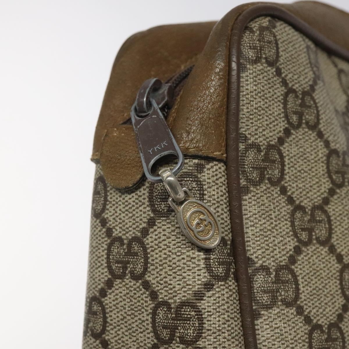 GUCCI GG Supreme Web Sherry Line Clutch Bag PVC Beige Green 01 012 53 Auth yb748