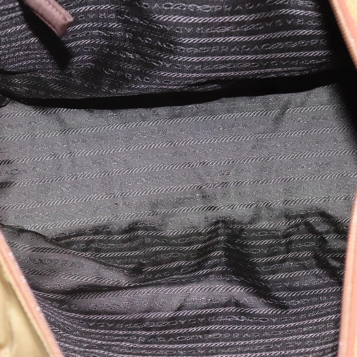 PRADA Tote Bag Nylon Brown Auth yb765