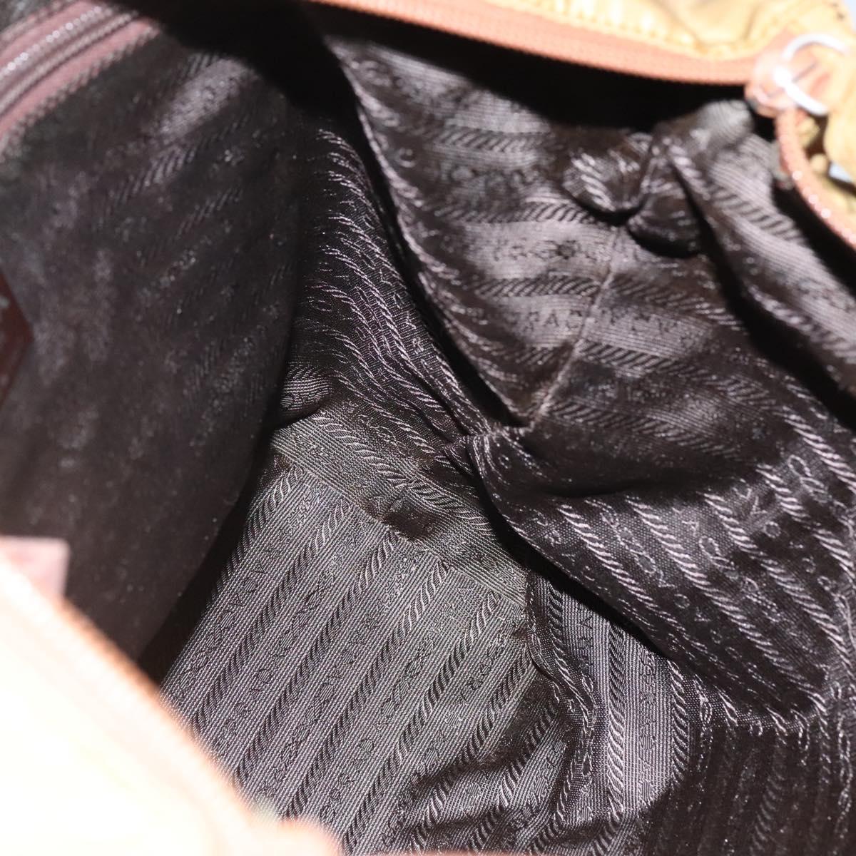 PRADA Tote Bag Nylon Brown Auth yb765