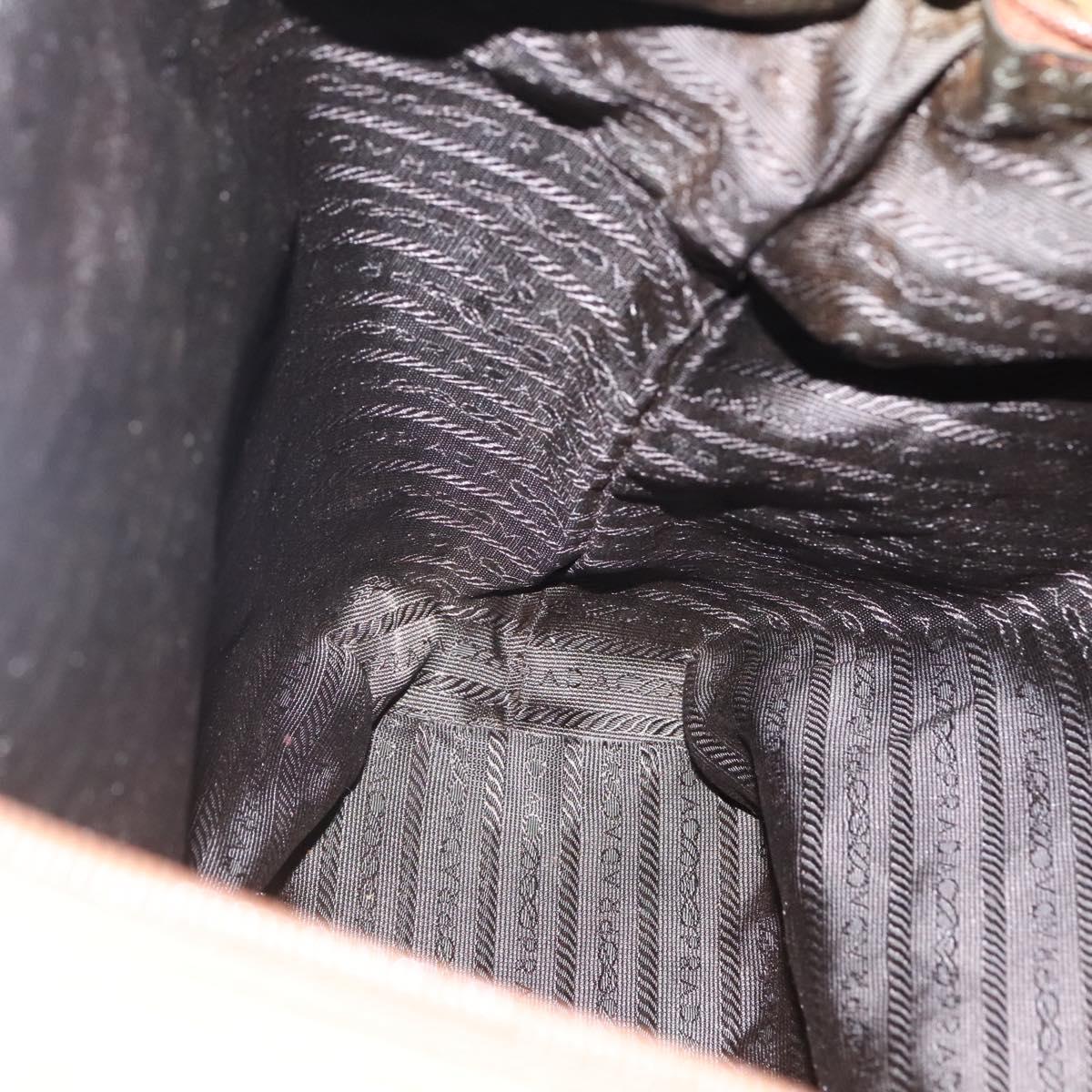 PRADA Tote Bag Nylon Brown Auth yb765