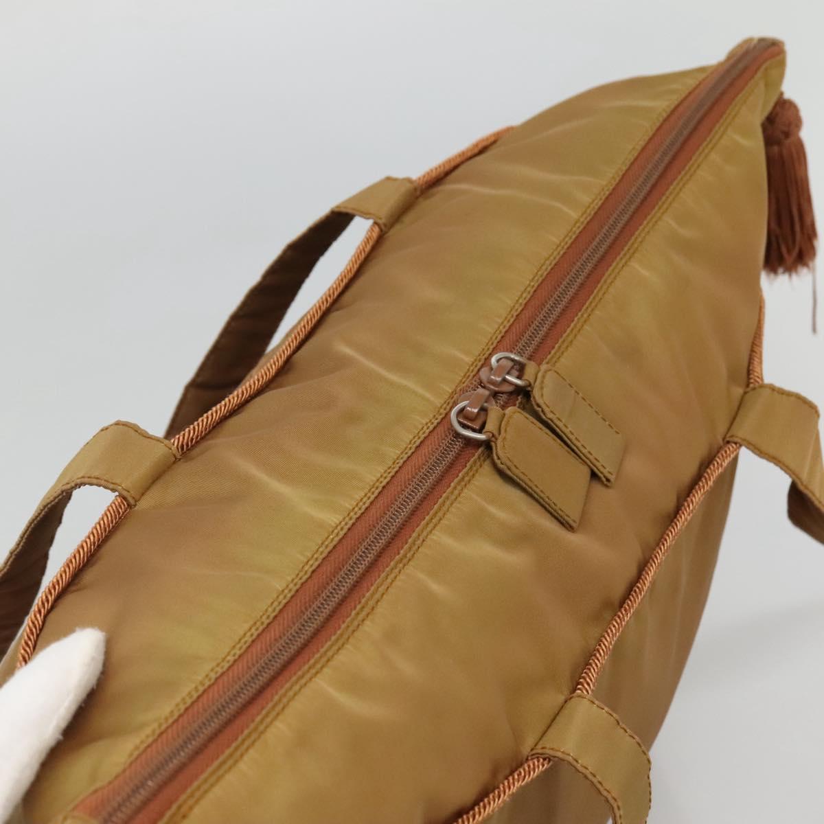 PRADA Tote Bag Nylon Brown Auth yb765