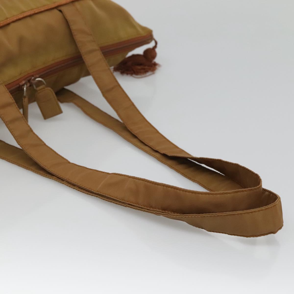 PRADA Tote Bag Nylon Brown Auth yb765