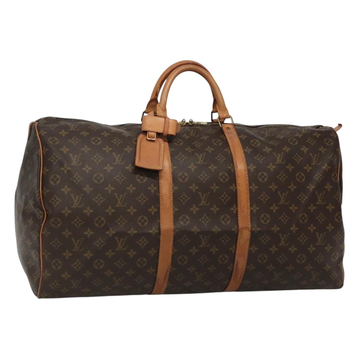 LOUIS VUITTON Monogram Keepall 60 Boston Bag M41422 LV Auth yb776