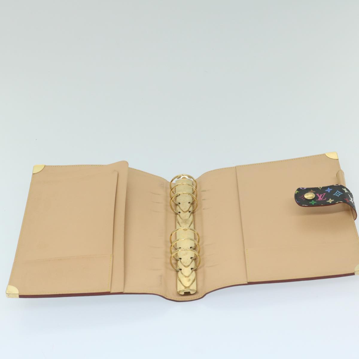 LOUIS VUITTON Multicolor Agenda GM Day Planner Cover Black R20893 Auth yk10093V