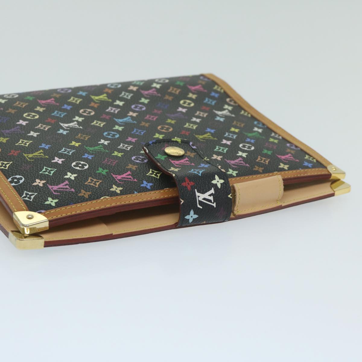 LOUIS VUITTON Multicolor Agenda GM Day Planner Cover Black R20893 Auth yk10093V