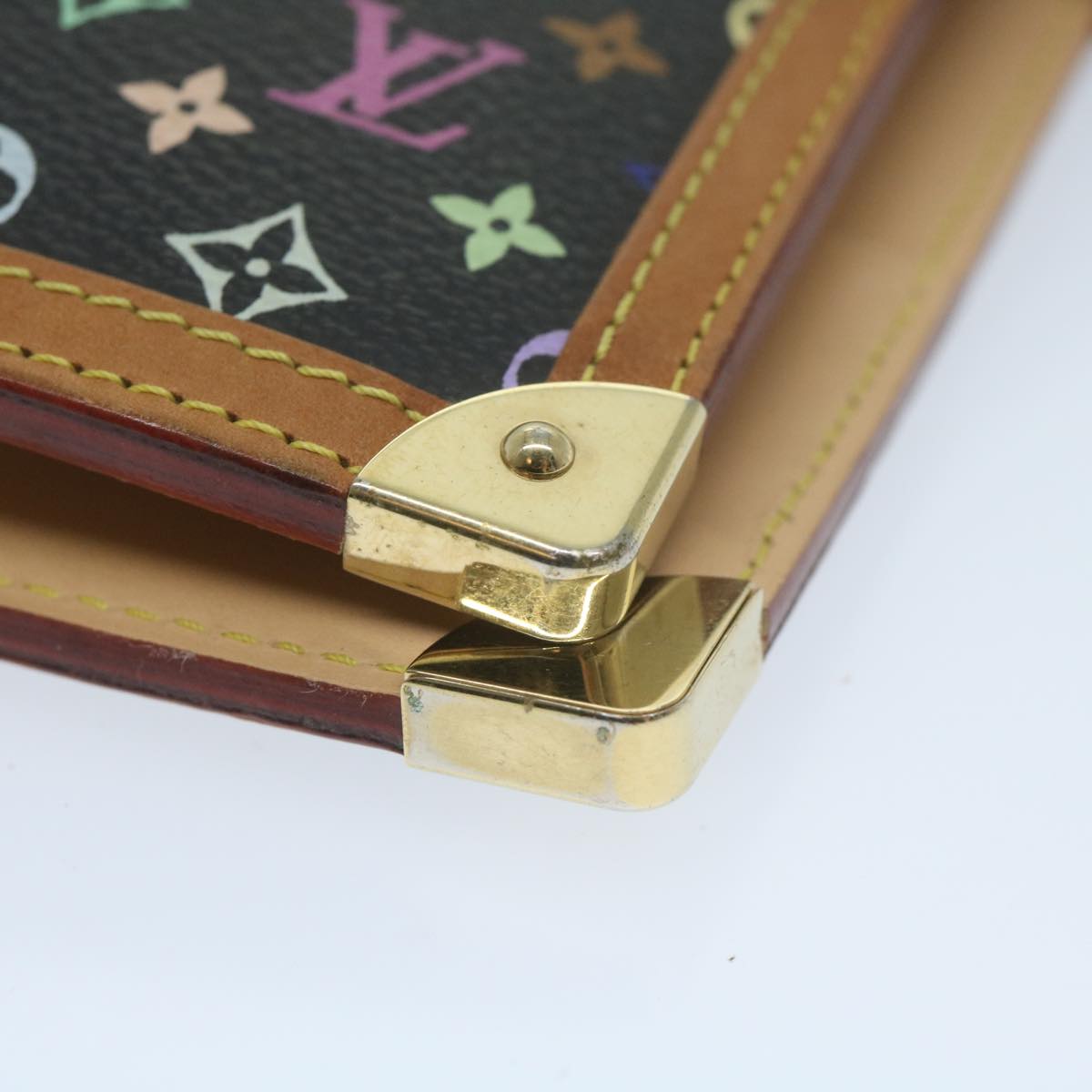 LOUIS VUITTON Multicolor Agenda GM Day Planner Cover Black R20893 Auth yk10093V