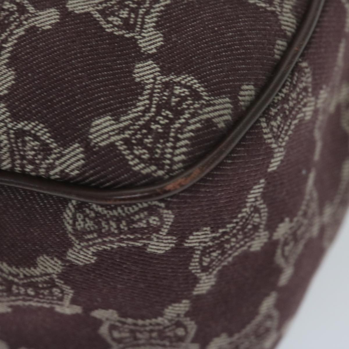 CELINE Paris Macadam Canvas Hand Bag Brown Auth yk10161