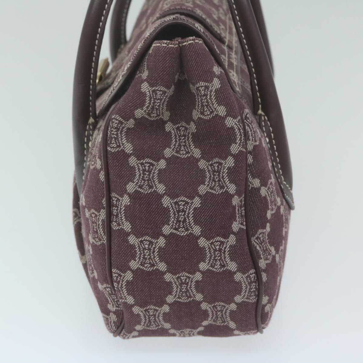 CELINE Paris Macadam Canvas Hand Bag Brown Auth yk10161