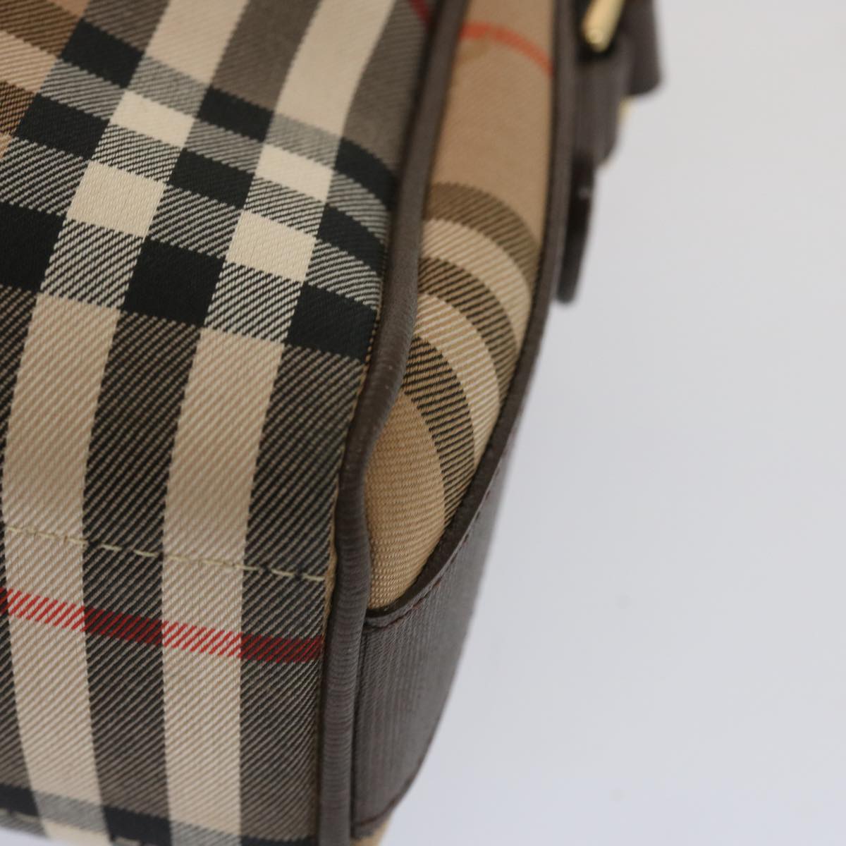 Burberrys Nova Check Shoulder Bag Canvas Beige Auth yk10796