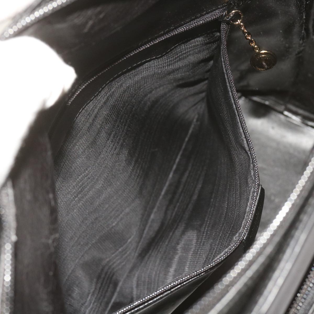 GUCCI Bamboo Hand Bag Leather 2way Black 002 1956 0506 Auth yk10898
