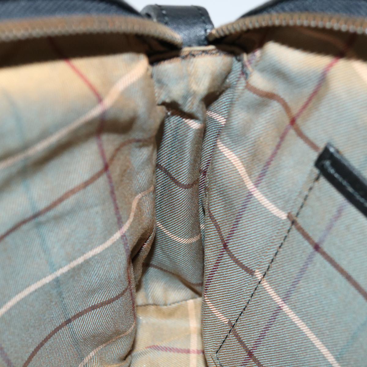 Burberrys Clutch Bag Leather Black Auth yk11126