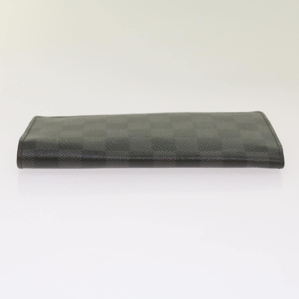 LOUIS VUITTON Damier Graphite Porte Feuille Braza Wallet N63254 LV Auth yk11140