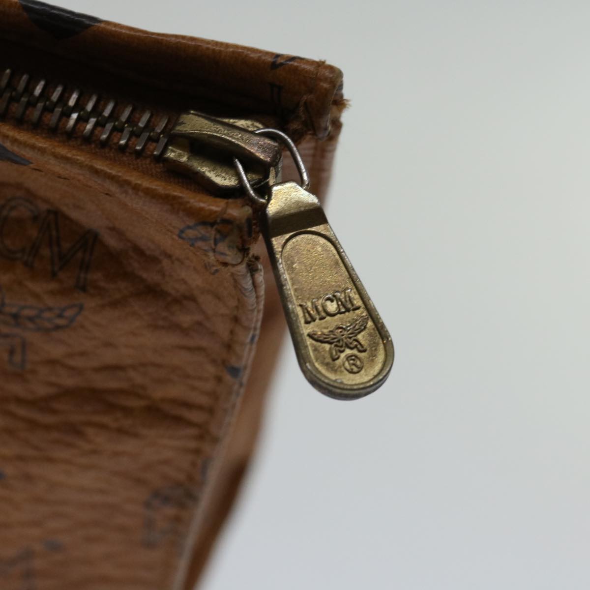 MCM Vicetos Logogram Clutch Bag PVC Brown Auth yk11233