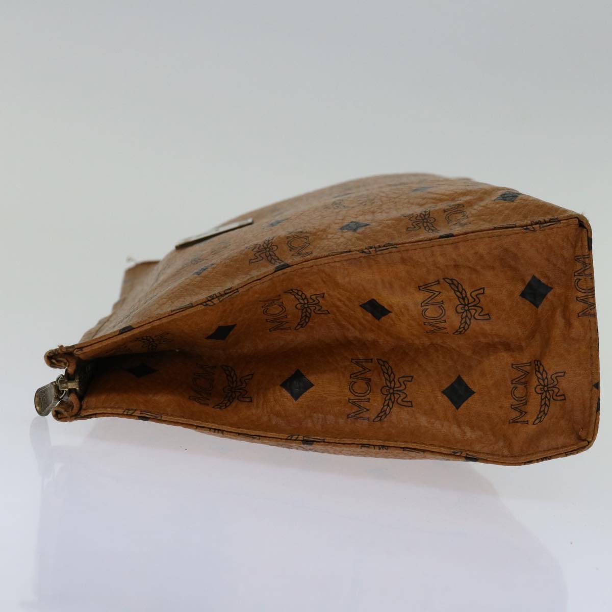 MCM Vicetos Logogram Clutch Bag PVC Brown Auth yk11233