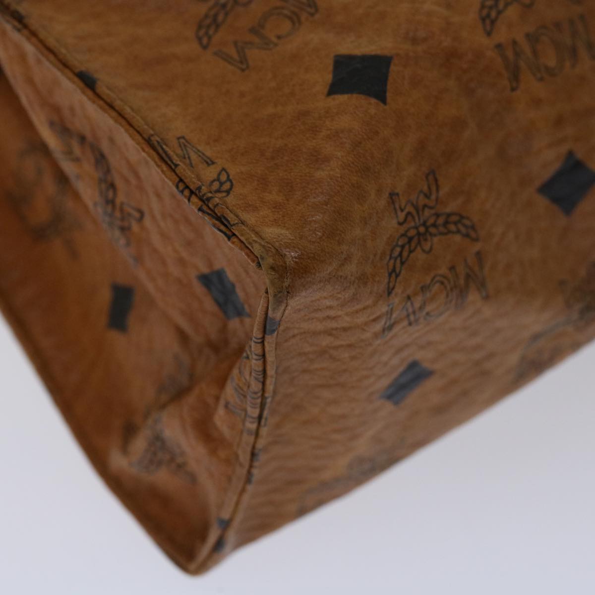 MCM Vicetos Logogram Clutch Bag PVC Brown Auth yk11233