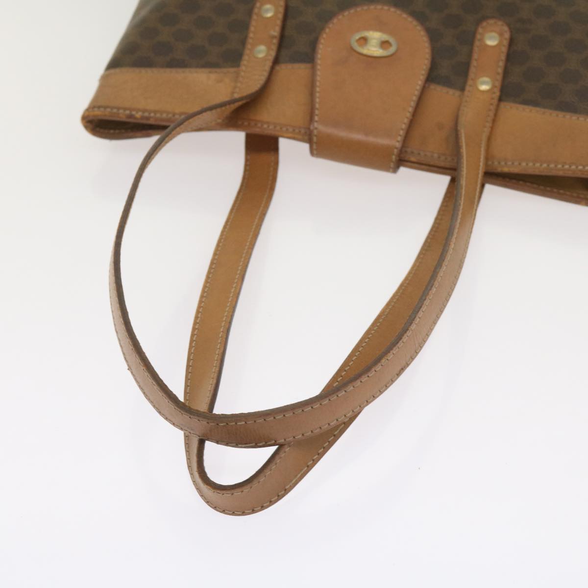 CELINE Macadam Canvas Tote Bag PVC Brown Auth yk11272