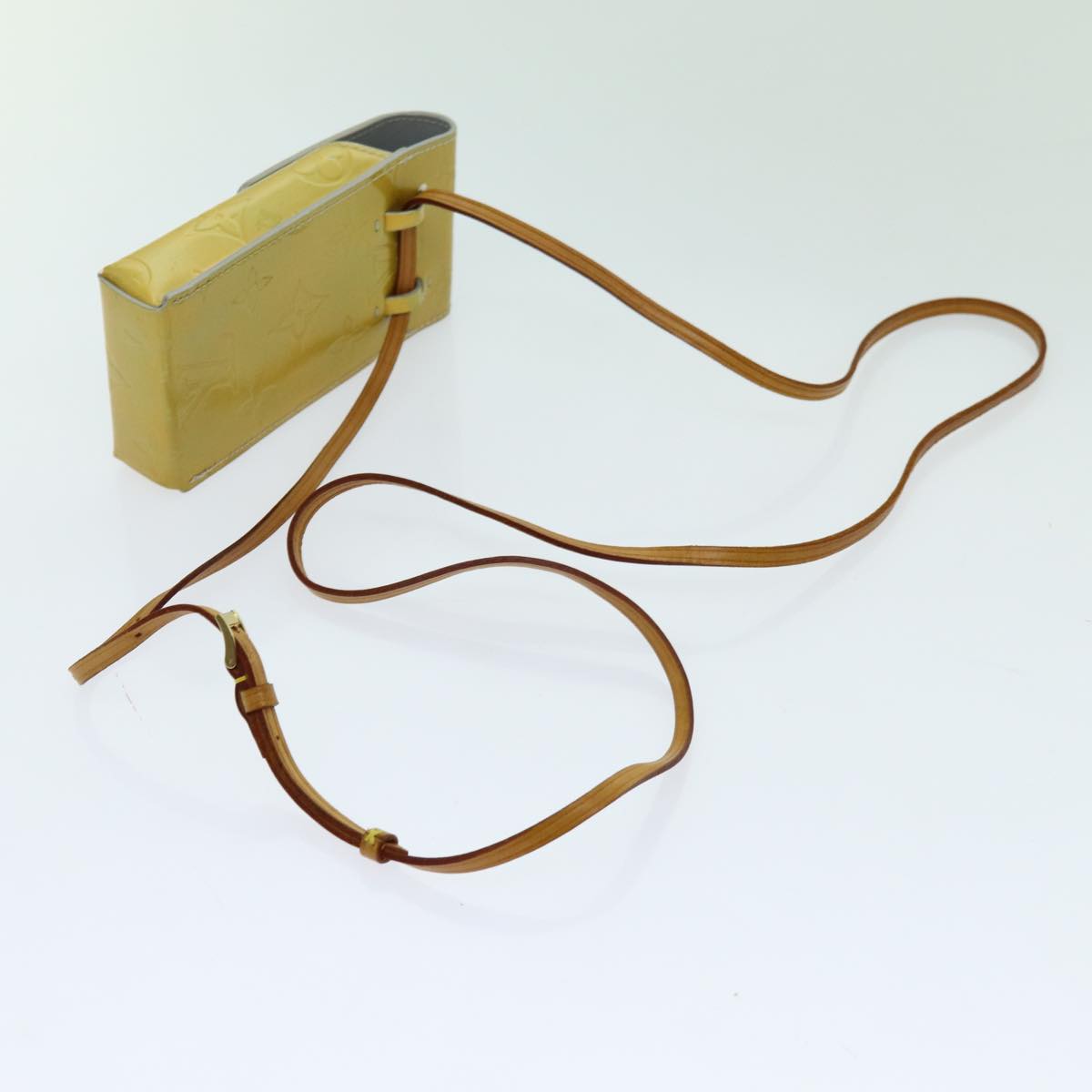 LOUIS VUITTON Monogram Vernis Green Cigarette Case Gris M91050 LV Auth yk11583