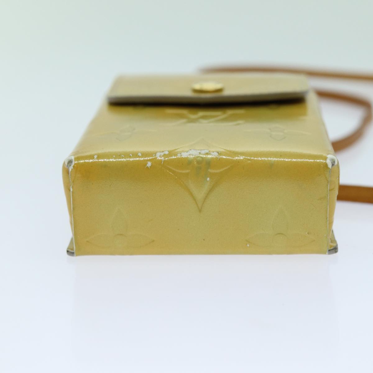 LOUIS VUITTON Monogram Vernis Green Cigarette Case Gris M91050 LV Auth yk11583