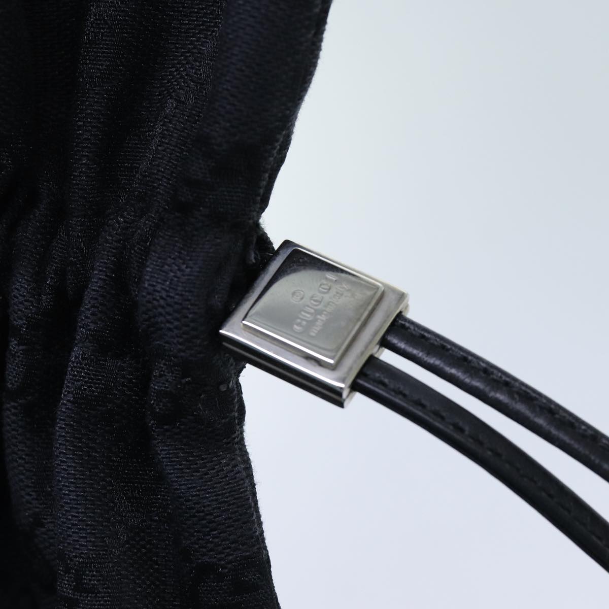 GUCCI GG Canvas Purse Pouch Black 014 1135 Auth yk11744