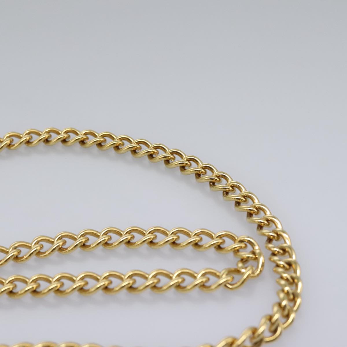 Salvatore Ferragamo Gancini Chain Shoulder Bag Leather Navy Auth yk12007