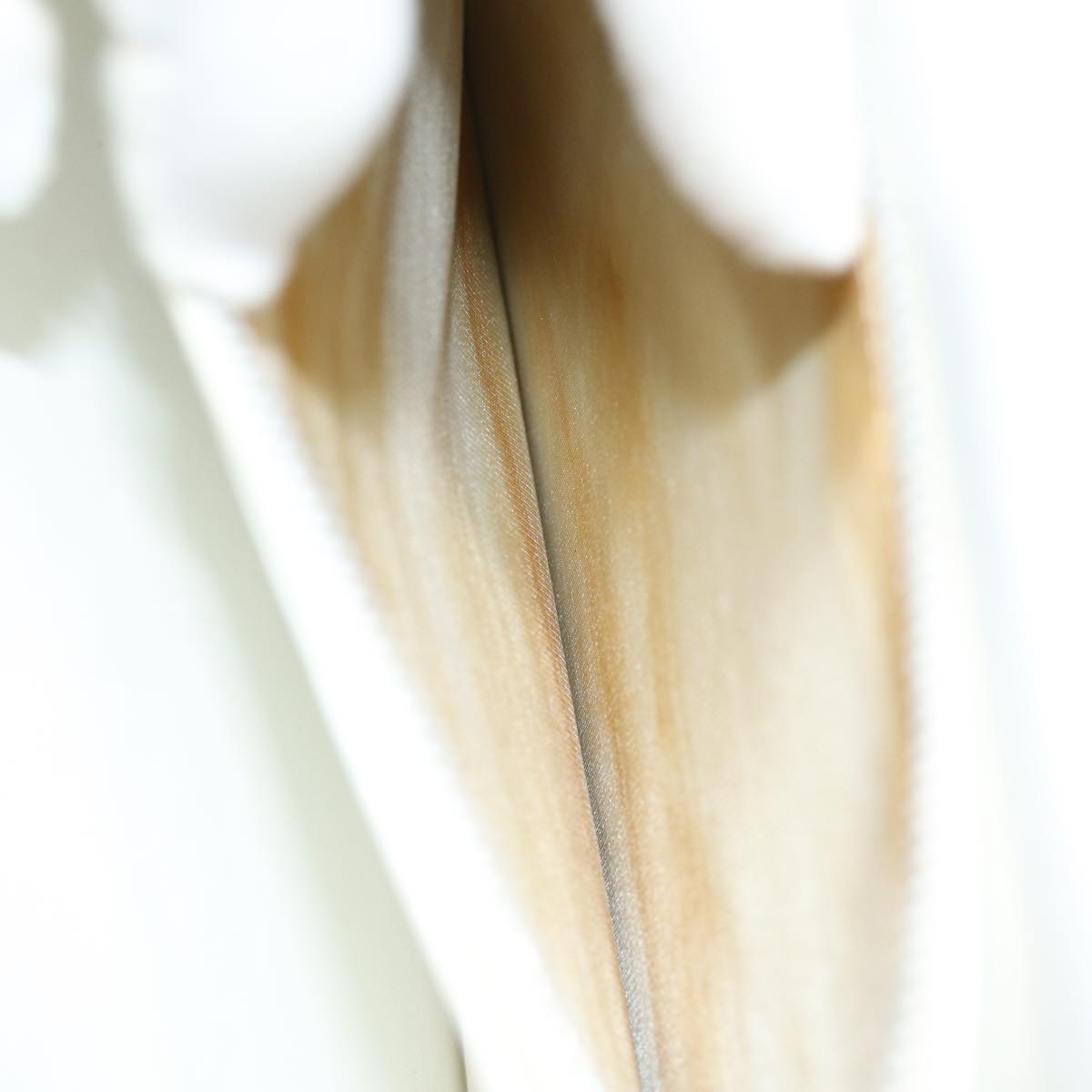 GUCCI Hand Bag Leather White Auth yk12076