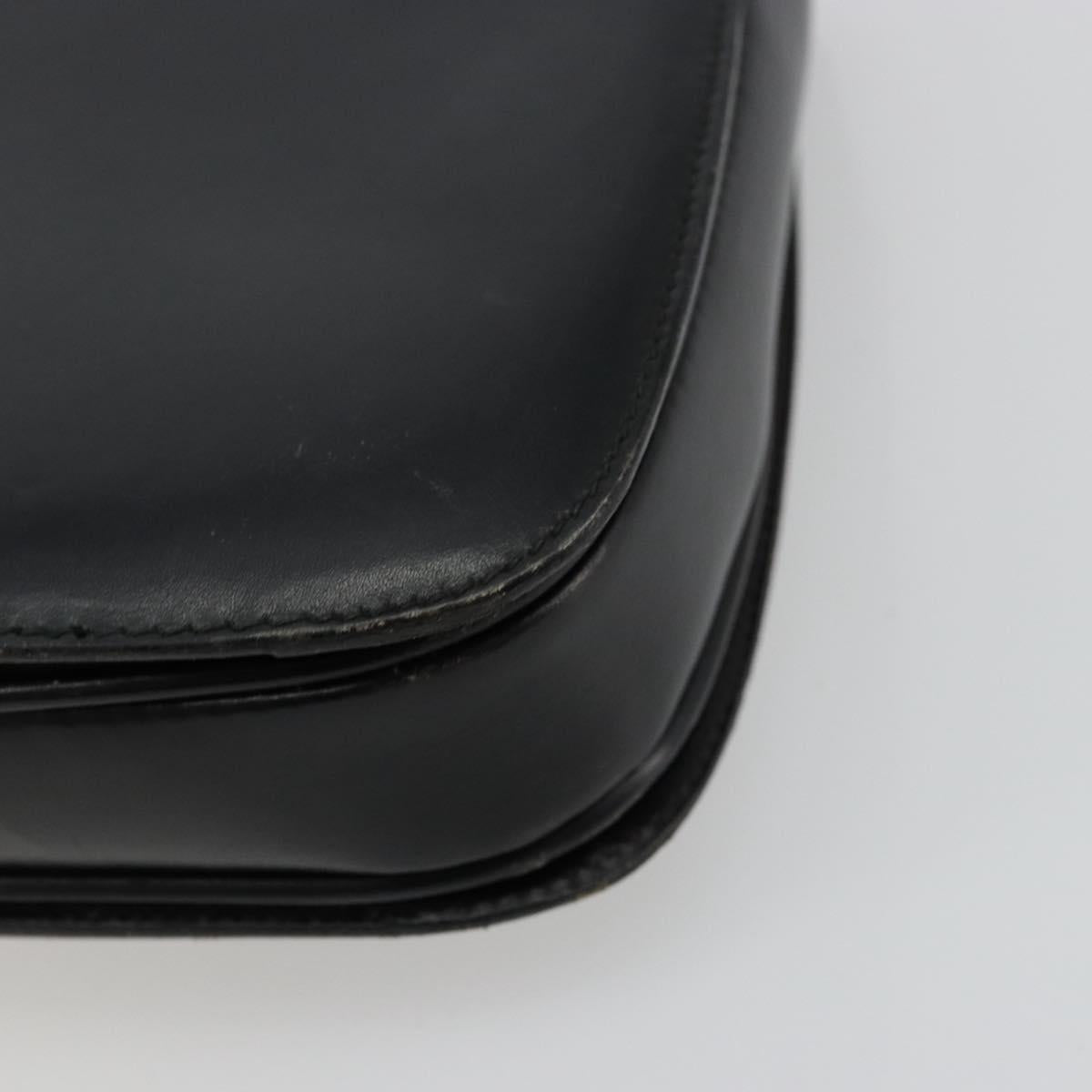 GUCCI Hand Bag Leather Black Auth yk12169