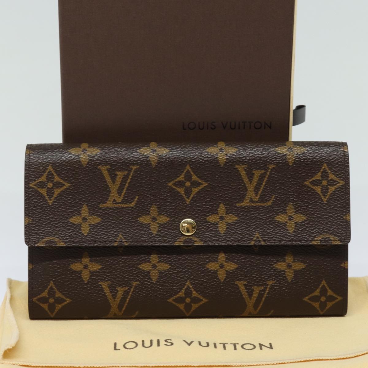 LOUIS VUITTON Monogram Pochette Porte Monnaie Credit Wallet M61725 Auth yk13115V