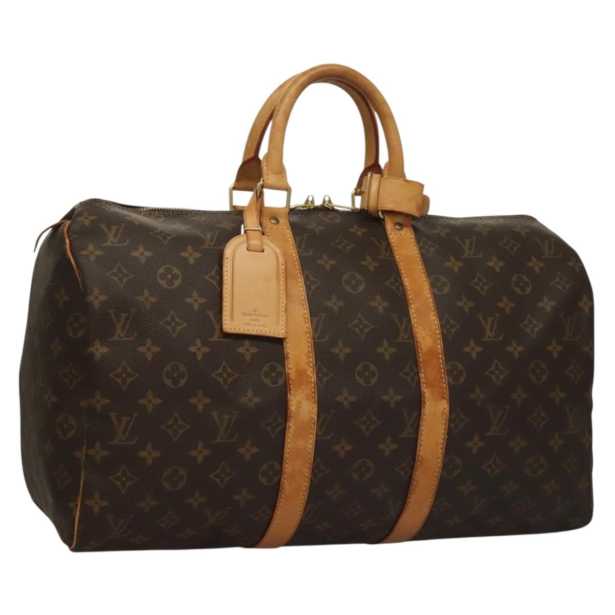 LOUIS VUITTON Monogram Keepall 45 Boston Bag M41428 LV Auth yk13493