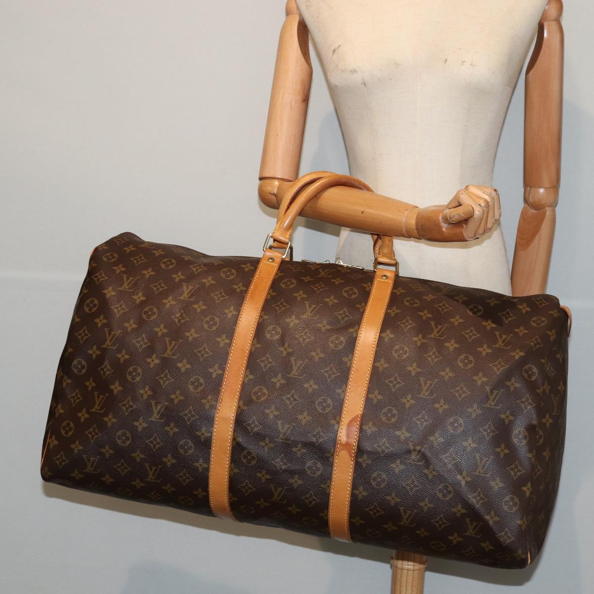 LOUIS VUITTON Monogram Keepall 60 Boston Bag M41422 LV Auth yk13831