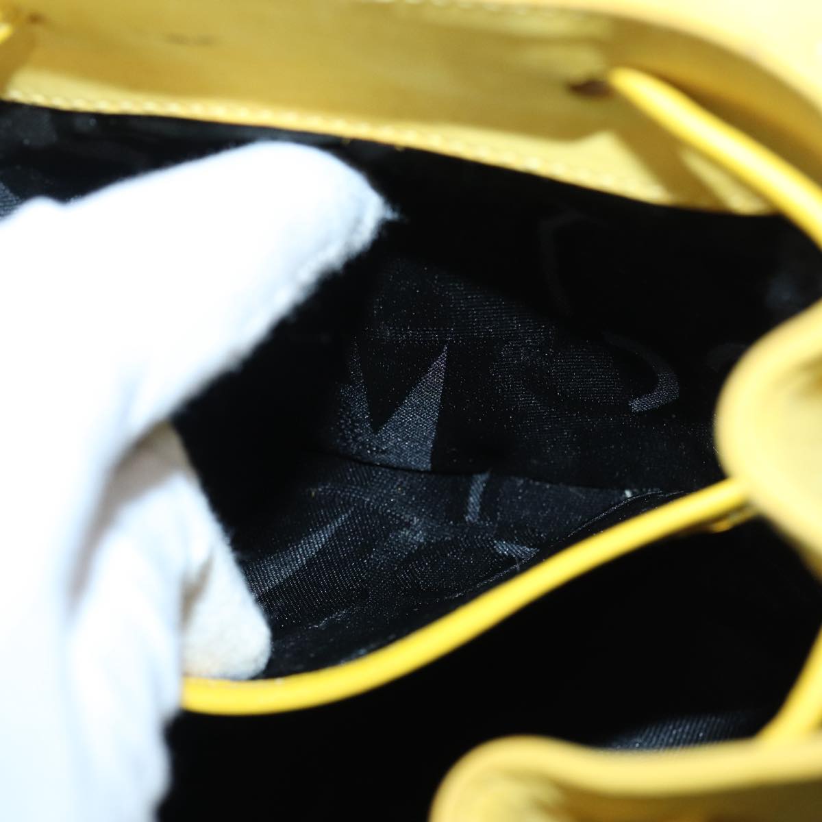 Salvatore Ferragamo Gancini Backpack Suede Yellow Gold Auth yk14203