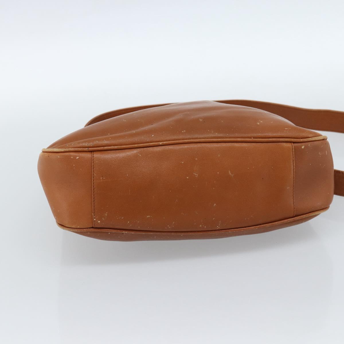 GUCCI Bamboo Hand Bag Leather 2way Brown Gold 001 1705 1638 Auth yk14231