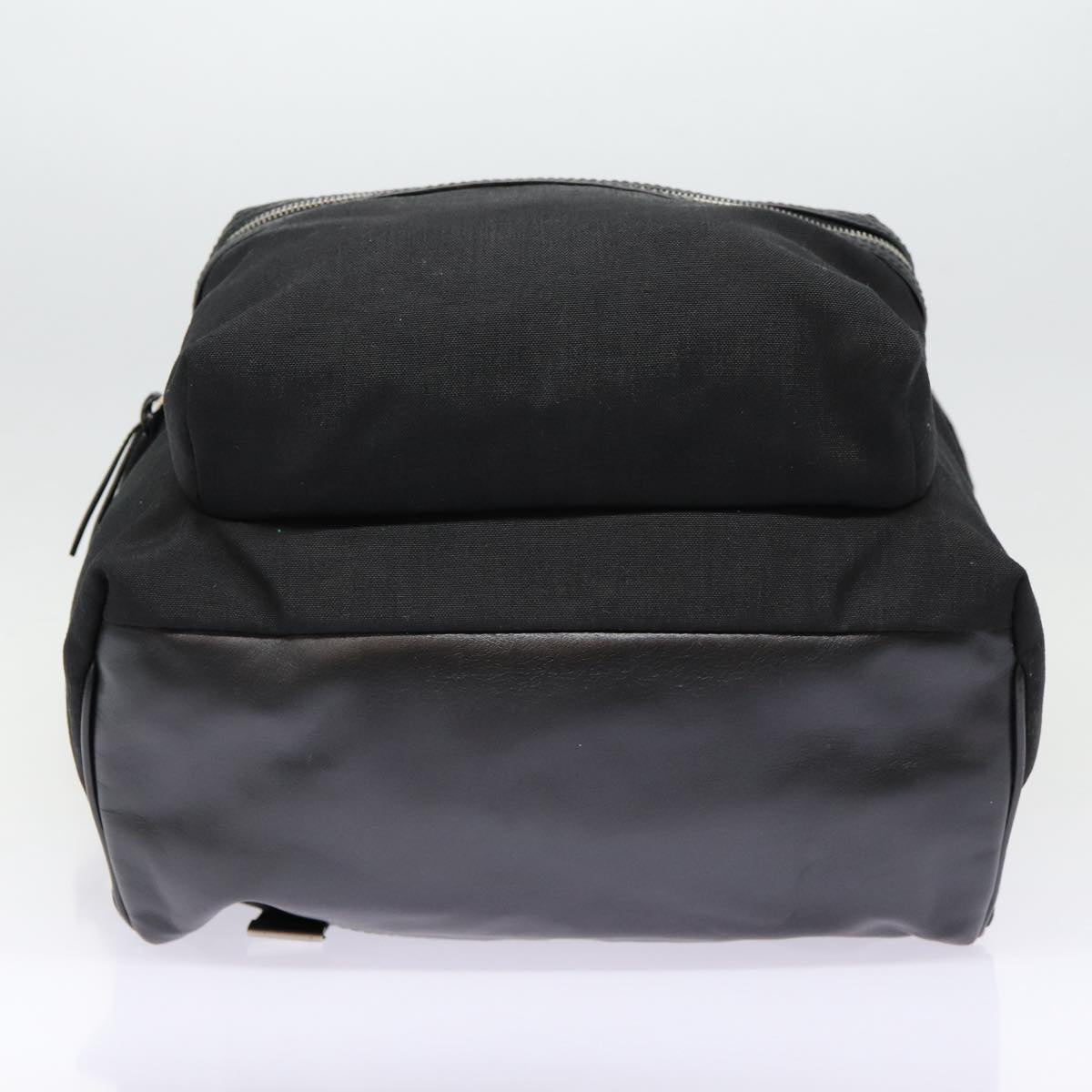 SAINT LAURENT Classic Hunter Backpack Canvas Black Silver Auth yk14364V