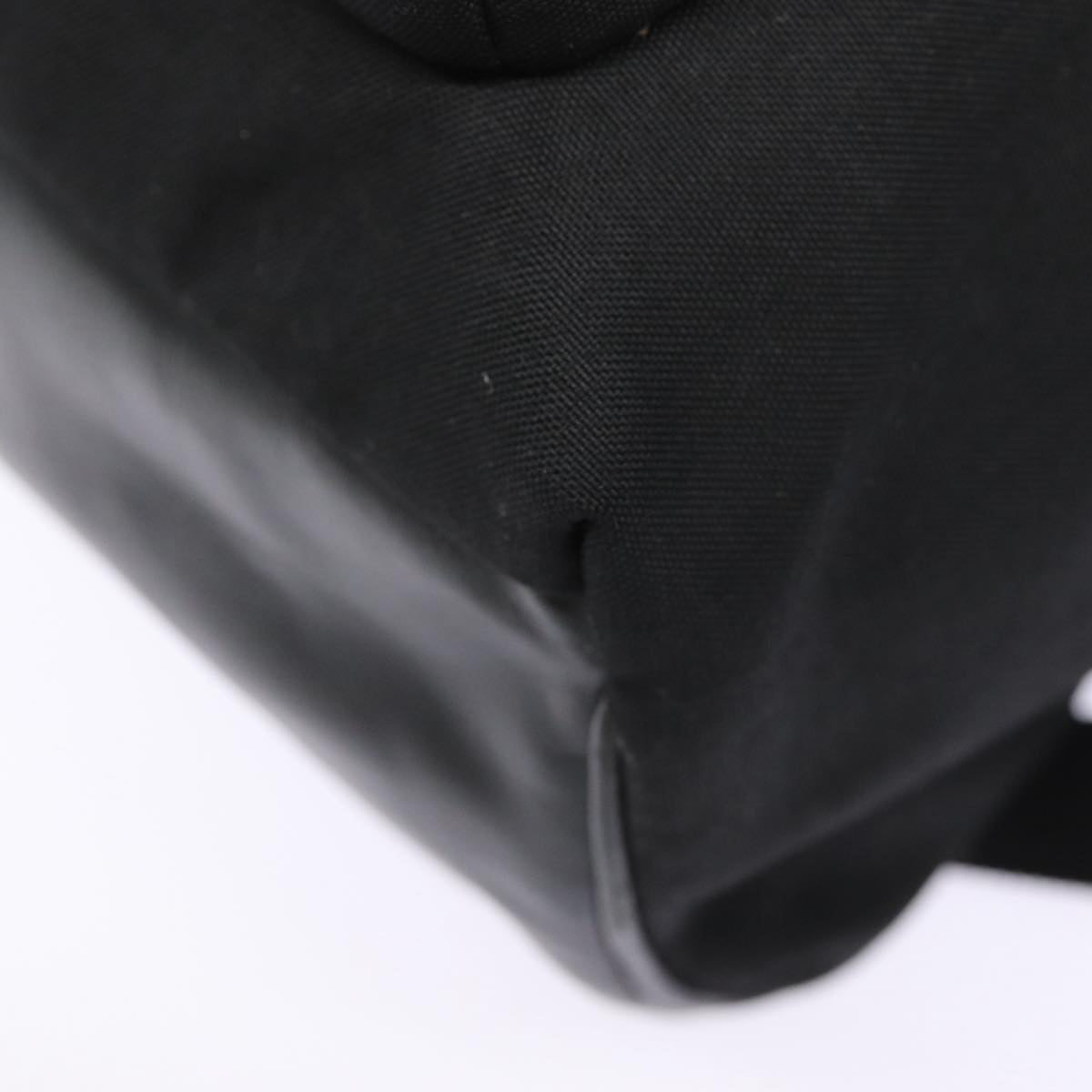 SAINT LAURENT Classic Hunter Backpack Canvas Black Silver Auth yk14364V