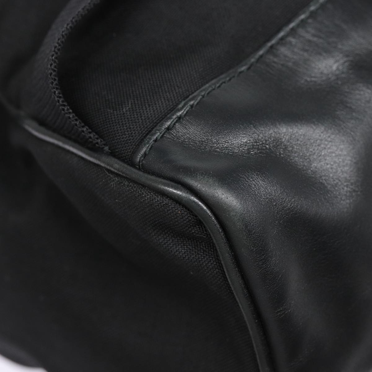 SAINT LAURENT Classic Hunter Backpack Canvas Black Silver Auth yk14364V