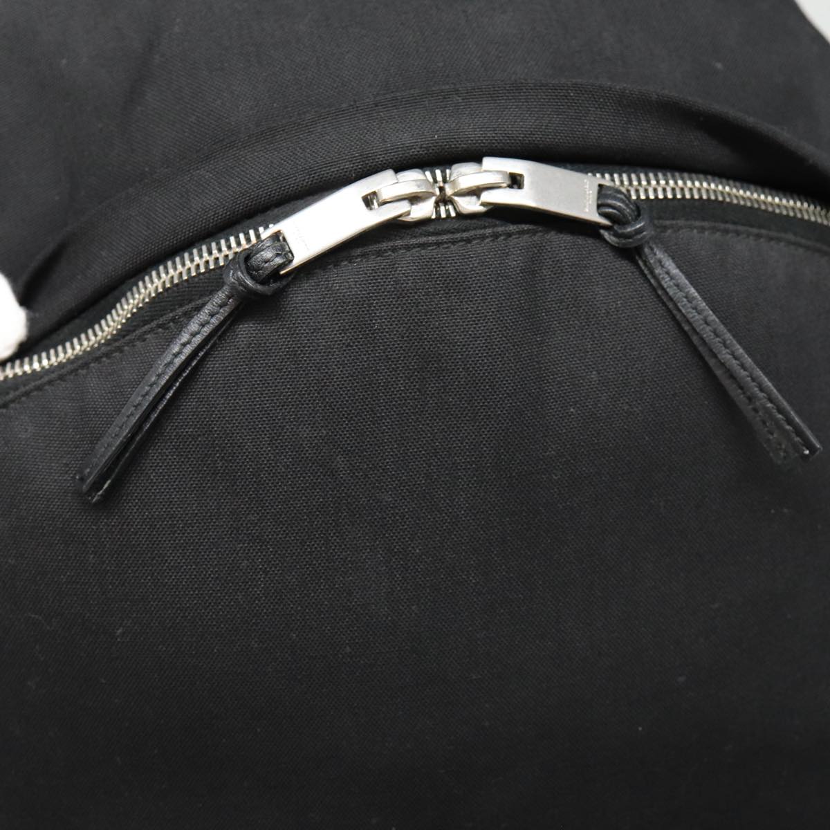 SAINT LAURENT Classic Hunter Backpack Canvas Black Silver Auth yk14364V