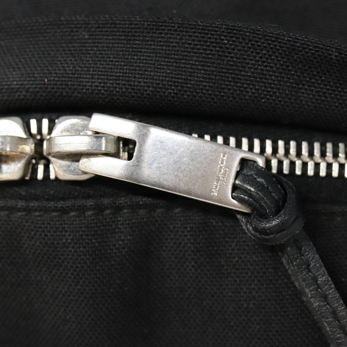 SAINT LAURENT Classic Hunter Backpack Canvas Black Silver Auth yk14364V